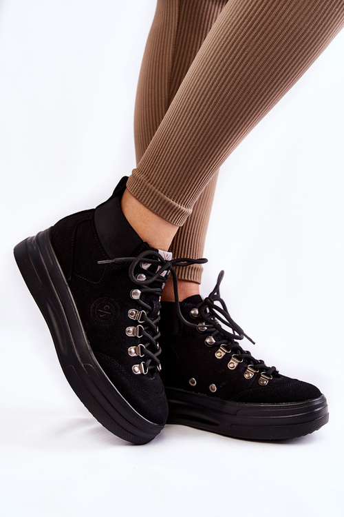 Botki Trapery Cross Jeans KK2R4074C Czarne