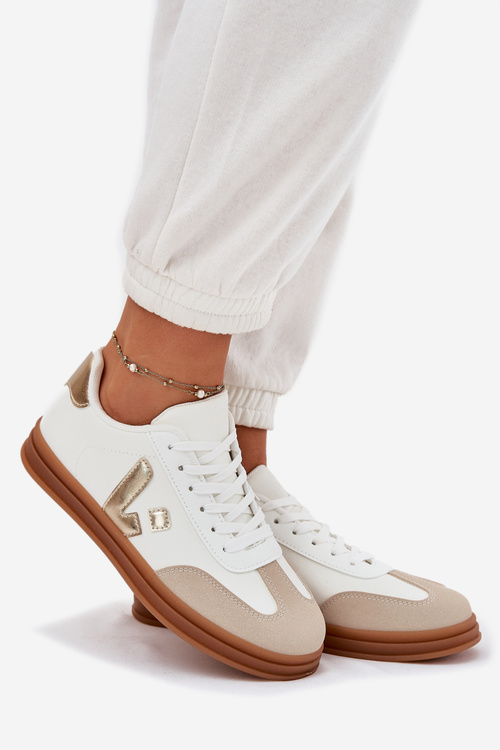 Sneakersy Damskie Eko Skórzane Białe Micca