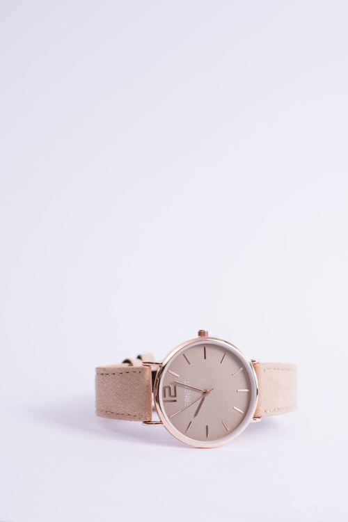 Damski Zegarek Ernest Manon Zamszowy Beżowy