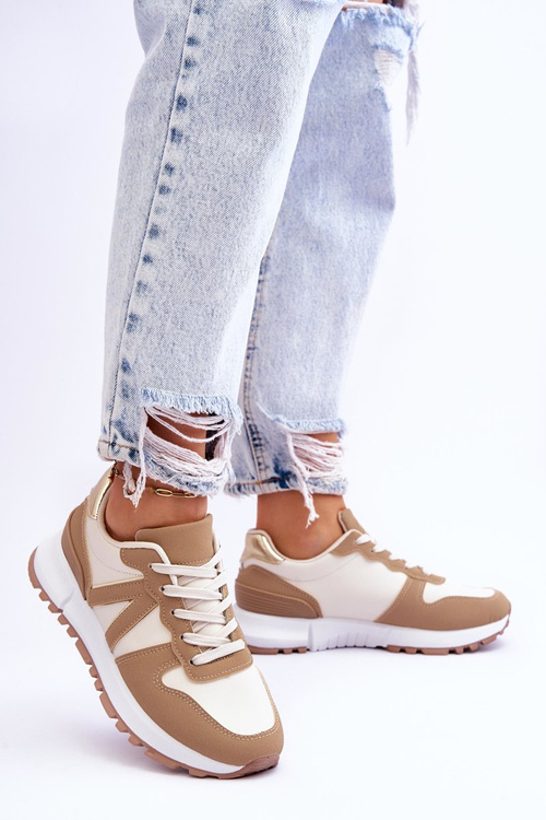 Damskie Niskie Buty Sportowe Beżowe Elliot