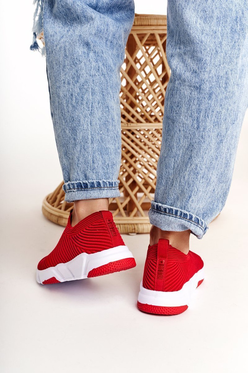 Damskie Sportowe Buty Slip-on Big Star DD274463 Czerwone