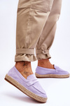 Damskie Zamszowe Espadryle Fioletowe Keyla
