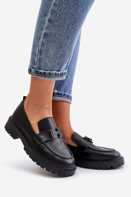 Mokasyny Damskie Eko Skórzane Vinceza 62187 Czarne