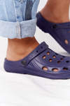 Damskie Klapki Granatowe Piankowe  EVA