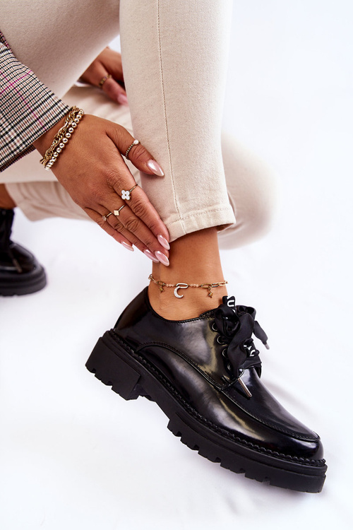 Damskie Lakierowane Półbuty La.Fi 210004B-NL Czarne