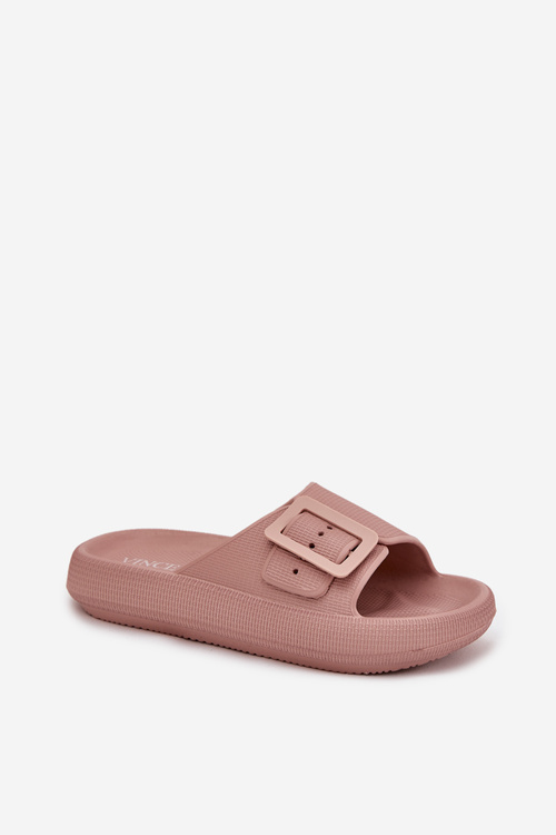 Piankowe Klapki Damskie Z Klamrą Vinceza 75207 Brudny Róż