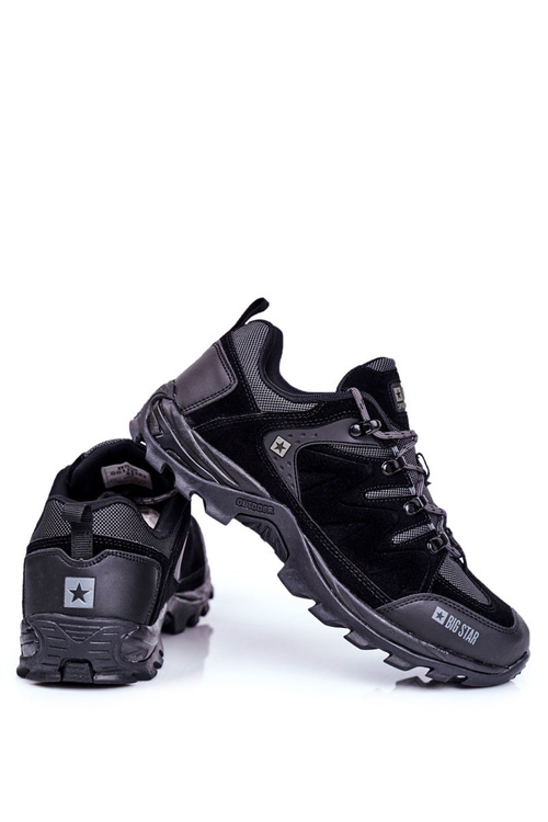 Trekkingowe Męskie Buty Big Star Outdoor Czarne GG174282