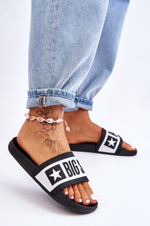 Damskie Klasyczne Klapki Big Star LL274739 Czarne