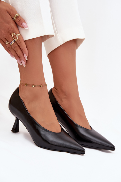 Lakierowane Czółenka Na Szpilce Czarne Gavrielle