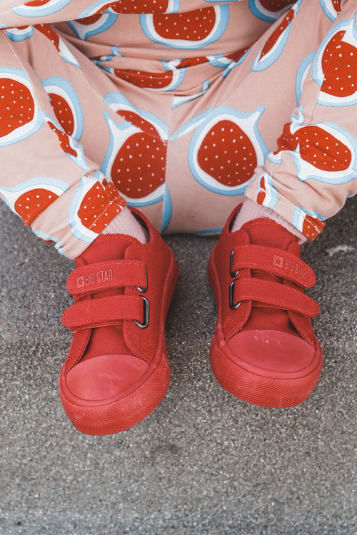 Dziecięce Klasyczne Trampki BIG STAR JJ374046 Czerwone