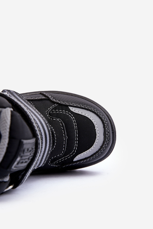 Dziecięce Ocieplane Śniegowce Na Rzepy Czarne Big Star MM374129