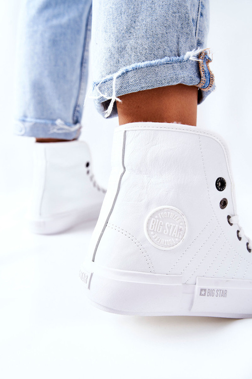 Damskie Ocieplane Trampki BIG STAR II274156 Białe