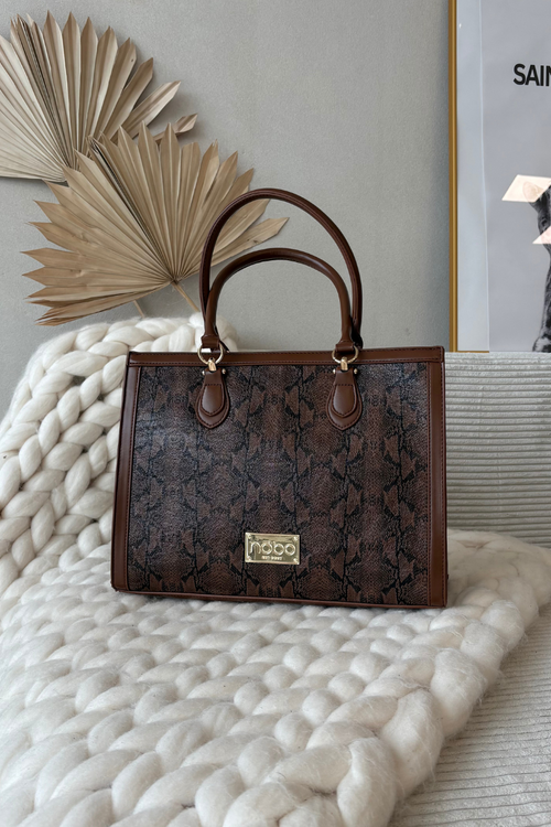 Torebka Zwierzęcy Wzór NOBO BAG6150-M17 Brązowa