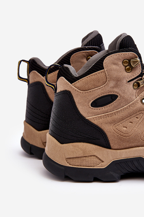 Buty Trekkingowe Trapery Męskie Beżowe Fontanoe