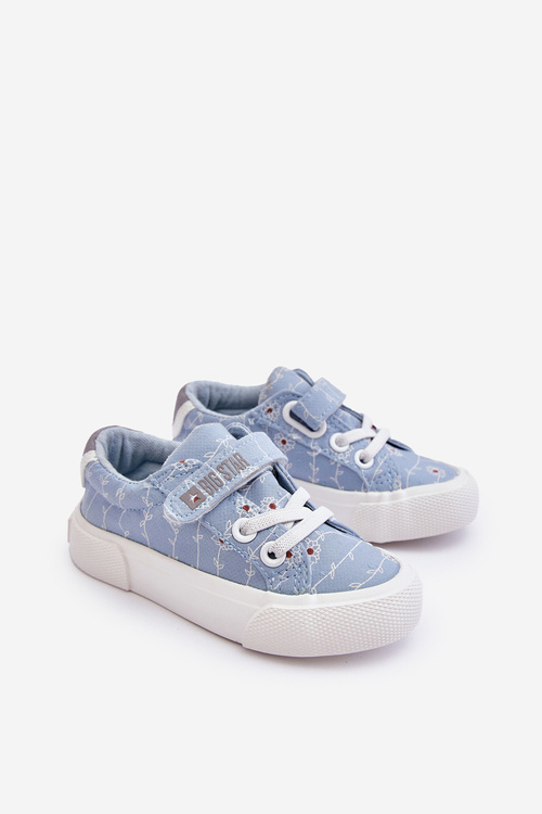 Dziecięce Materiałowe Trampki BIG STAR JJ374101 Niebieskie