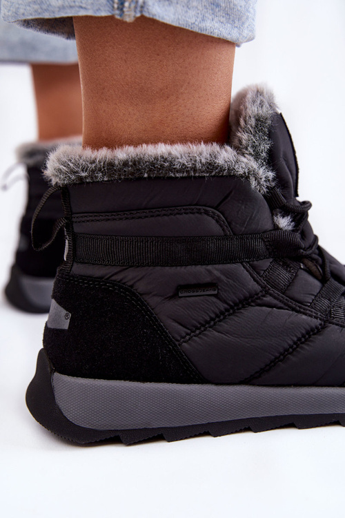 Damskie Ocieplane Śniegowce Cross Jeans KK2R4016C Czarne