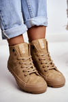 Trampki Damskie Big Star Wysokie Ocieplane Camel GG274072