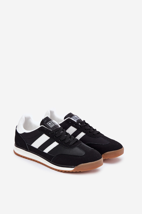 Buty Sportowe Sneakersy Męskie Czarne Sivara