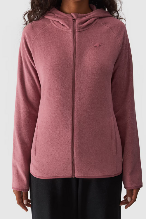 Polar Z Kapturem Regular Damski 4F 4FWMM00TFLEF291-53S Różowy