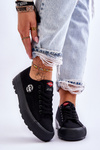 Niskie Damskie Trampki Na Platformie Lee Cooper LCW-23-44-1652L Czarne