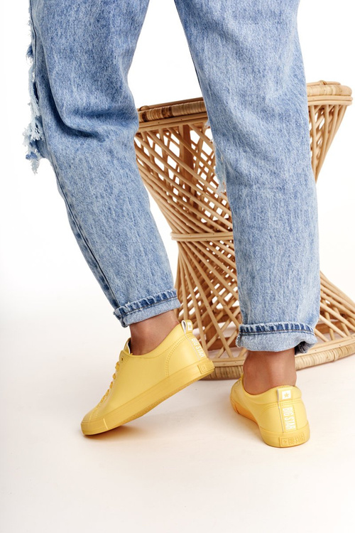 Damskie Skórzane Tenisówki BIG STAR HH274142 Żółte