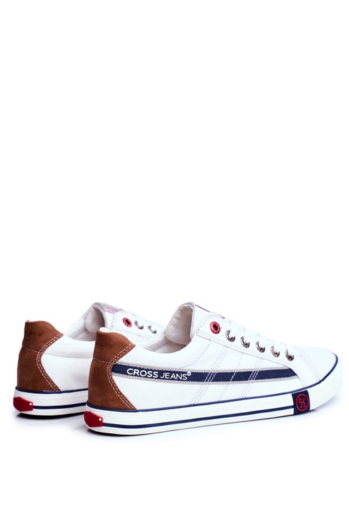 Trampki Męskie Cross Jeans Białe FF1R4042C