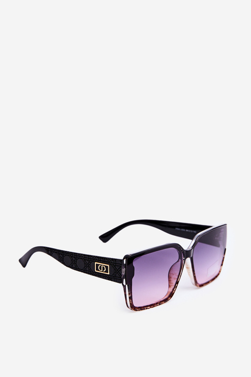 Okulary Przeciwsłoneczne Damskie UV400 Czarno-Brązowe