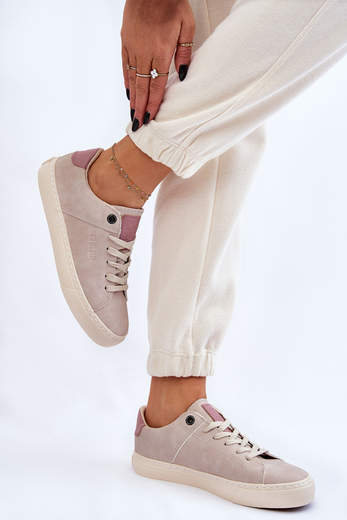 Damskie Sneakersy Big Star LL274399 Beżowe