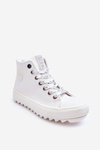 Trampki Damskie Big Star Wysokie Ocieplane Białe GG274108