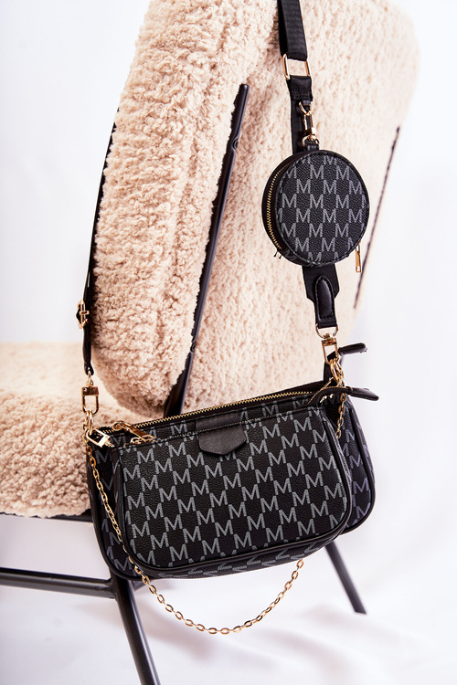 Damska Torebka Z Portmonetką 3w1 Czarna Bormea