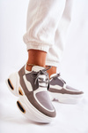Damskie Sneakersy Sportowe Buty Biało-Szare New Horizon
