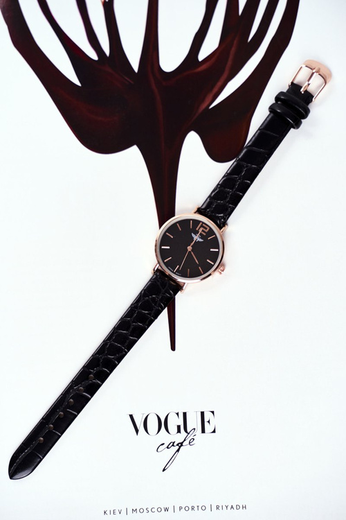 Damski Zegarek Michael John Snake Czarny Caito