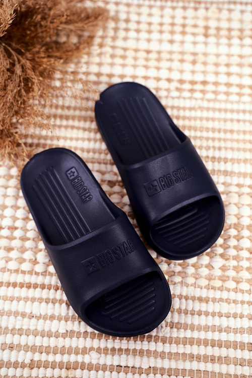 Klapki Dziecięce Młodzieżowe Big Star Granatowe GG374810