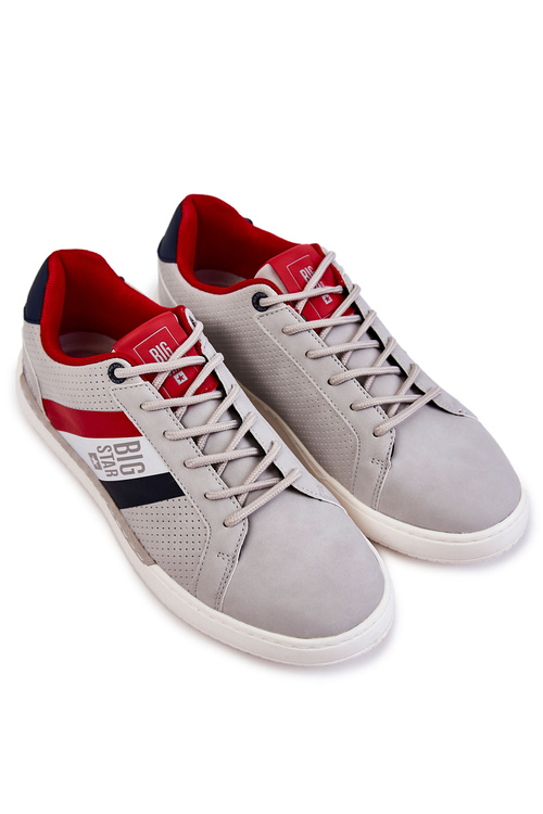 Klasyczne Męskie Buty Sportowe Memory Foam Big Star KK174056 Szare