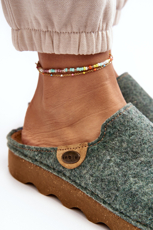 Obuwie Domowe Kapcie Damskie Profilaktyczne Inblu DK000011 Zielone