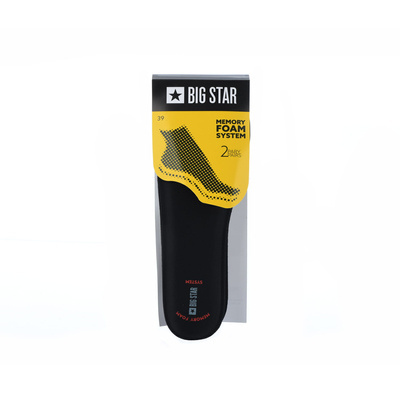 Wkładki Do Obuwia BIG STAR Memory Foam System 2 Pary Czarne