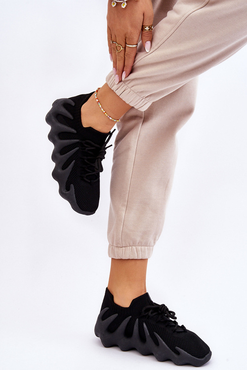 Damskie Wsuwane Sneakersy Czarne Myles