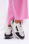 Buty Sportowe Damskie Na Platformie Big Star RR274A223 HI-POLY SYSTEM Biało-Czarne