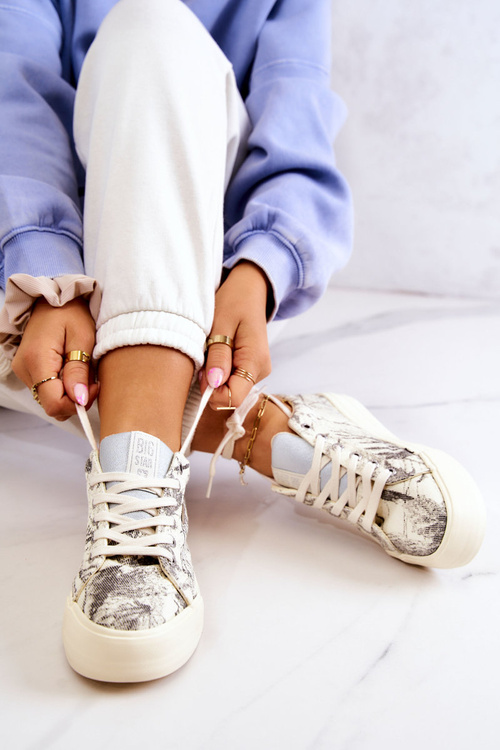 Sneakersy Buty Sportowe Big Star JJ274541 Jasnobeżowe