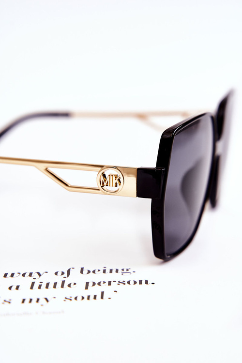 Klasyczne Damskie Okulary Przeciwsłoneczne M2352 Czarno-Złote