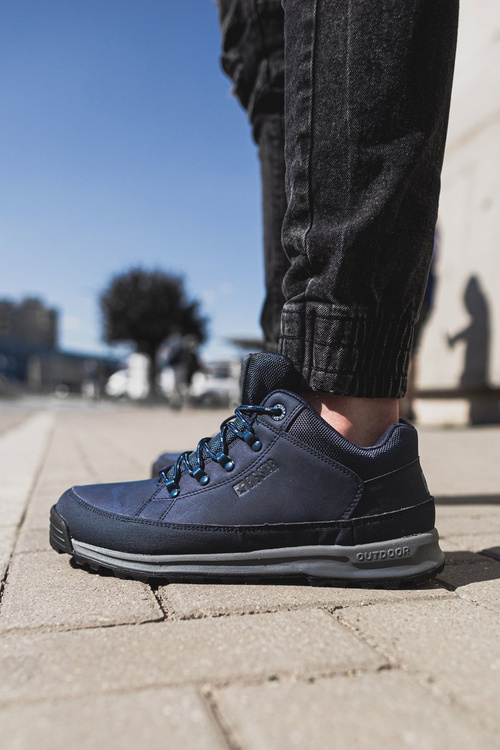 Trekkingowe Młodzieżowe Buty Big Star Wysokie Outdoor Granatowe EE274817