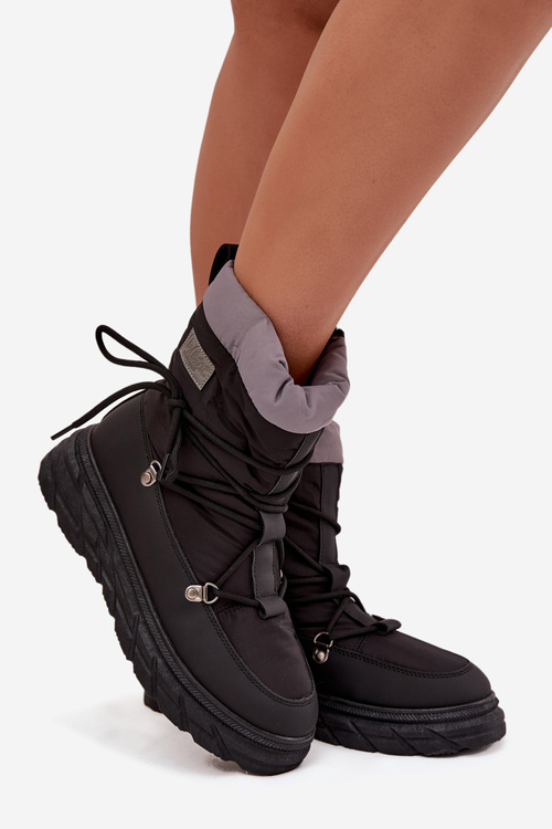 Śniegowce Damskie Na Zamek Lee Cooper LCJ-25-44-3930 Czarne