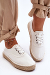 Sznurowane Trampki Espadryle Big Star LL274833 Białe