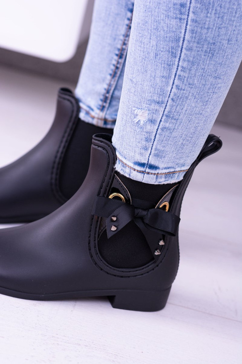 Czarne Matowe Damskie Kalosze Sztyblety Someday