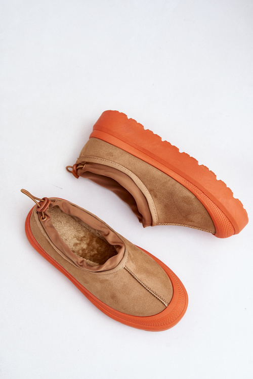 Śniegowce Damskie Na Platformie Z Niską Cholewką Camel Izamine