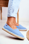 Espadryle Damskie Pleciona Podeszwa Niebieskie Big Star DD274A153
