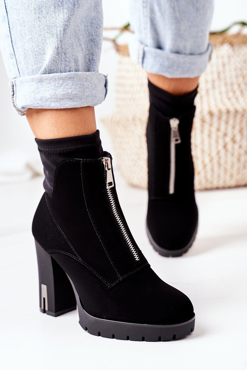 Ocieplane Botki Na Słupku Czarne Wonder Woman