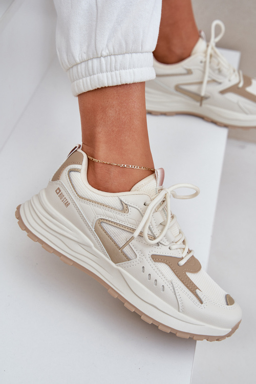 Buty Sportowe Damskie Big Star NN274A096 HI-POLY SYSTEM Beżowe