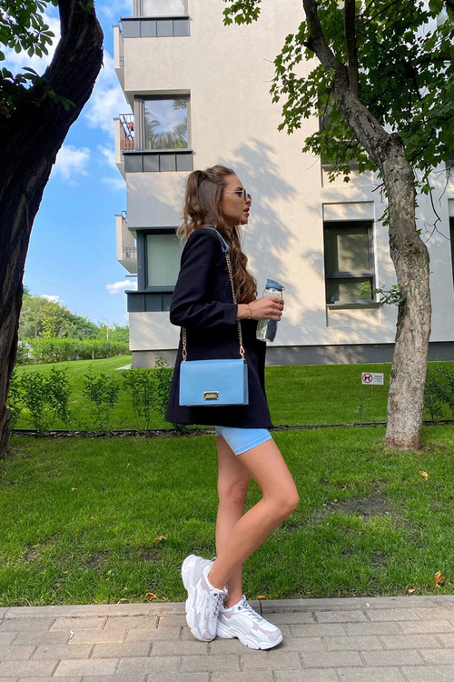 Damskie Sportowe Buty Memory Foam Big Star HH274255 Biało-Fioletowe