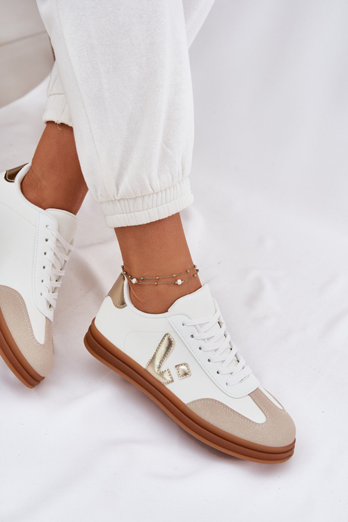 Sneakersy Damskie Eko Skórzane Białe Micca